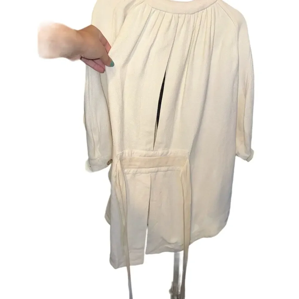 Bassike balloon sleeve short kimono with keyhole - Picture 4 of 6